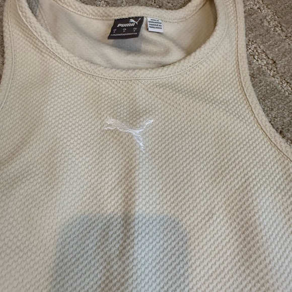 Puma Cream Ribbed Tank and Drawstring Shorts Set - Picture 5 of 11